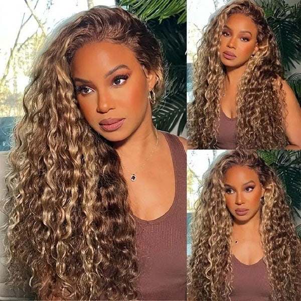 OQ HAIR Highlight 4/27 Burmese Curly Crochet Human Hair With Miracle Knots for Easy Install