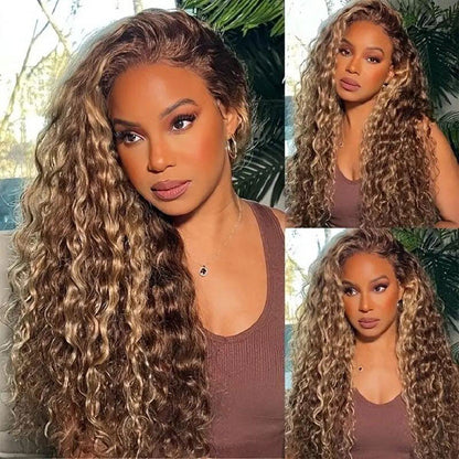 OQ HAIR Highlight 4/27 Burmese Curly Crochet Human Hair With Miracle Knots for Easy Install
