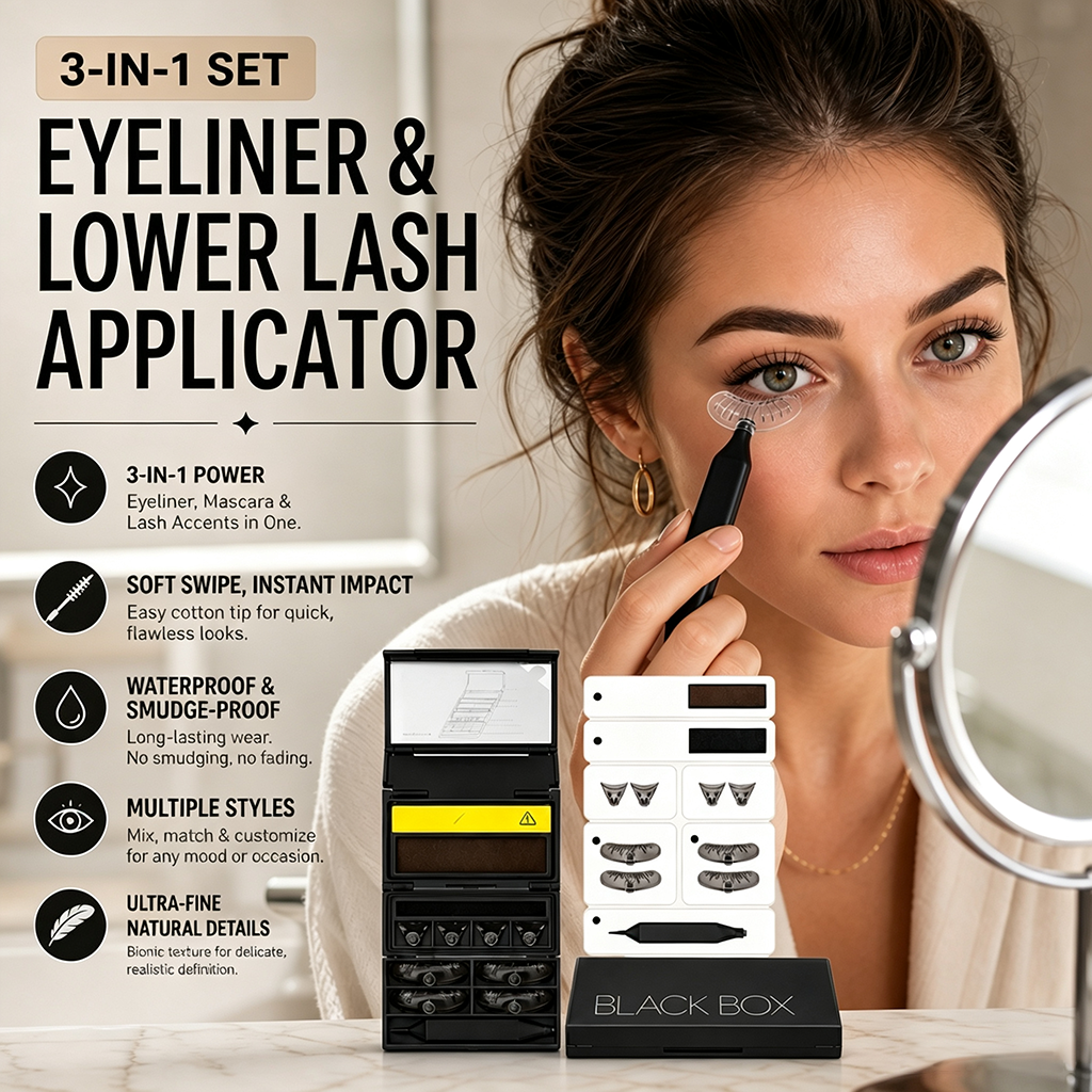 🥳2026 HOT SALE🥳💋50K+ SOLD!🔥 50% OFF!3-in-1 Kit: Eyeliner and Lower Lash  Stamp