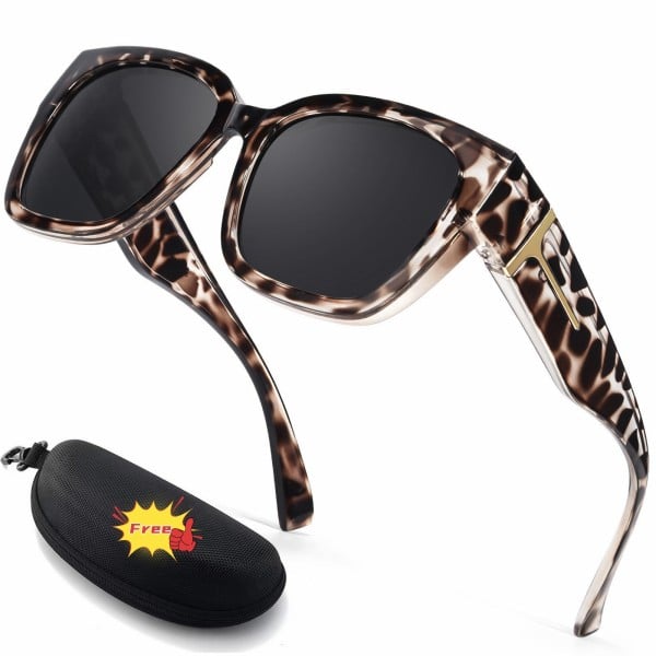 🕶️ Polarized Fit Over Sunglasses for Women – UV400 Protection Floral Frame Wear Over Prescription Glasses
