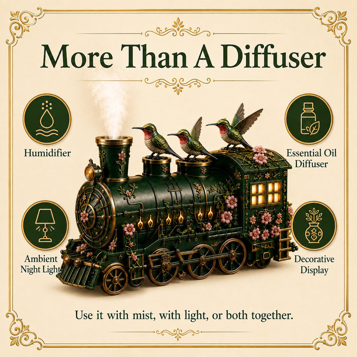 🔥Last Day 49% OFF🚂 Hummingbird Train Diffuser