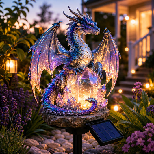 🐉 Amethyst Crystal Dragon✨️Solar Dragon Crystal Garden  Light