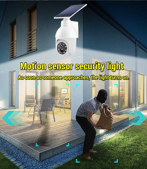 ⏰Solar-Powered Simulated Surveillance Camera Street Light