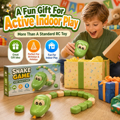 🐍Remote Control Snake Block‑Collecting Game, RC Snake Interactive Toy, Fun Block‑Stacking Collecting Game Toy for Kids & Family Party