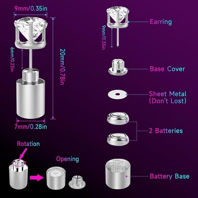 🔥Limited Time 49% Off✨💎LED Earrings, Light Up Stud Earrings
