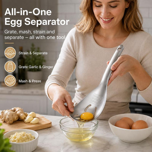 🥄304 Stainless Steel Multifunctional Kitchen Spoon, Multi‑Purpose Cooking Spoon for Stirring, Serving & Food Prep