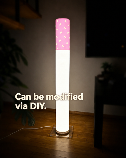 🚬 Cigarette Tube Shaped Style Floor Lamp | Retro Industrial Novelty Ambient  Light