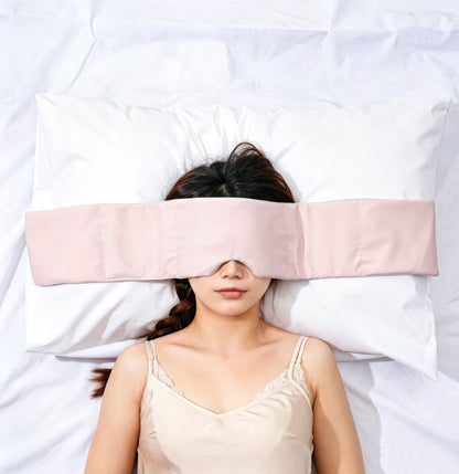 🌙Oversized Full Coverage Silk Sleep Mask, Zero Pressure Light Blocking Eye Cover, Soft Breathable Sleeping Mask For Travel Nap Night Sleep