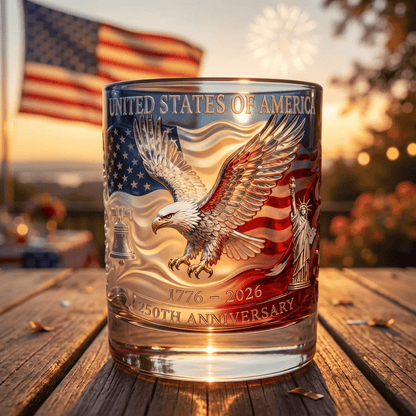 Limited Edition 2026 USA 250th Anniversary Commemorative Glass – 1776-2026 Heritage Edition