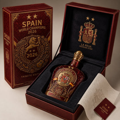 👑2026 Spain Second Star World Champions  Whiskey Bottle