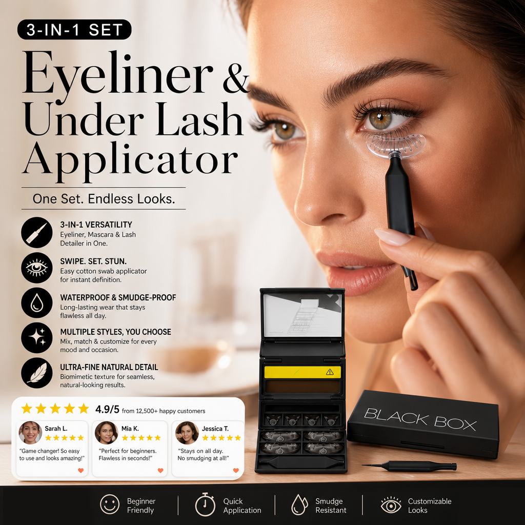 🥳2026 HOT SALE🥳💋50K+ SOLD!🔥 50% OFF!3-in-1 Kit: Eyeliner and Lower Lash  Stamp