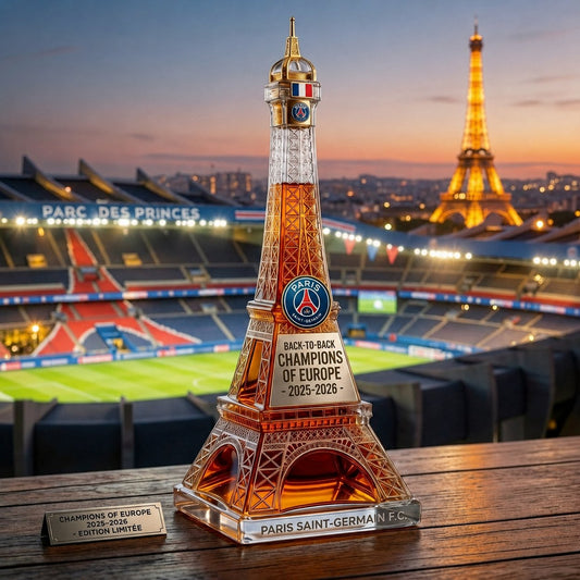 🎁🗼PSG Eiffel Tower Champions Trophy Decanter Whiskey Bottle