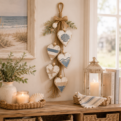 🤎 Hanging Heart Wall Decor | Romantic Heart‑Shaped Wall Hanging Ornament