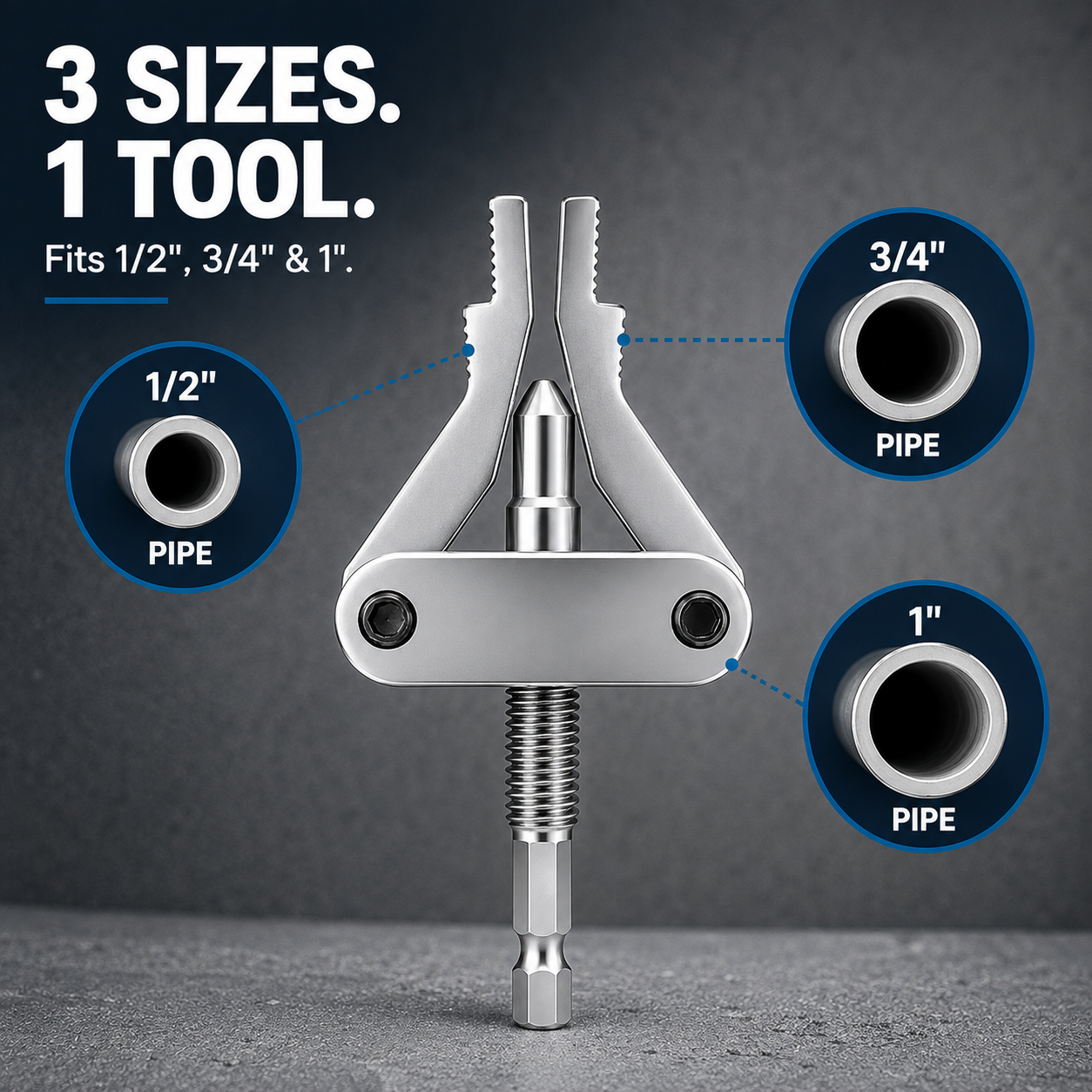 No More Stuck Pipe Threads – 3-in-1 Extractor Tool for 1/2", 3/4" & 1" Broken Pipes