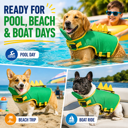 💦Summer Limited‑Time 50% OFF, Premium Dog Life Vest, Adjustable Pet Flotation Safety Vest for Swimming  & Boating