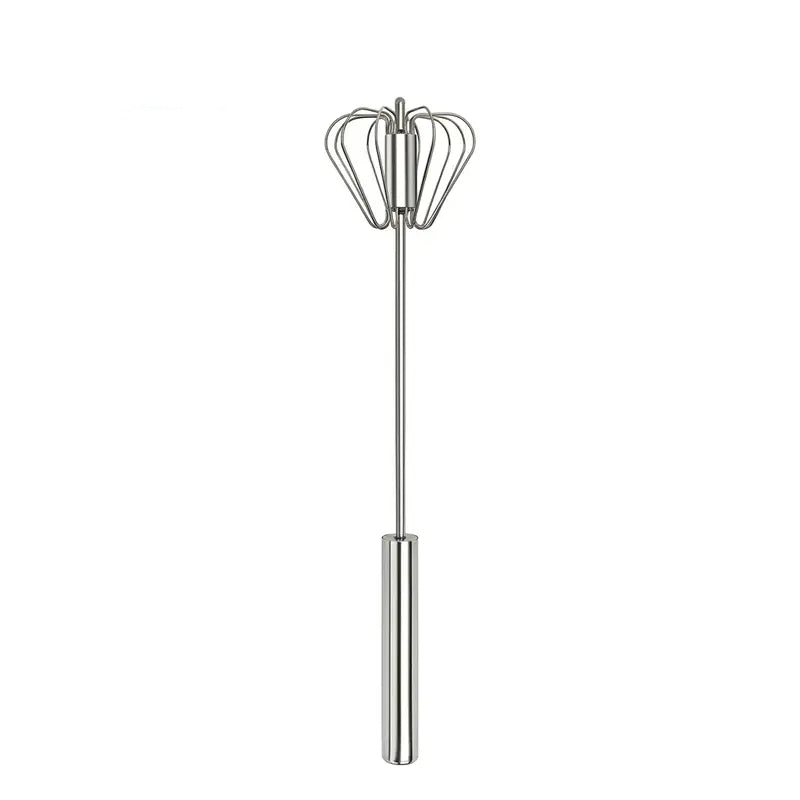 🥄✨ Stainless Steel Hand-Push Rotary Whisk – Effortless Mixing in  Seconds!