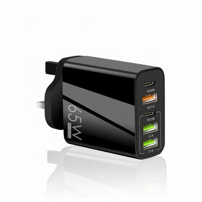⚡65W 5-Port Fast Charger｜PD QC Multi USB C Wall Charger
