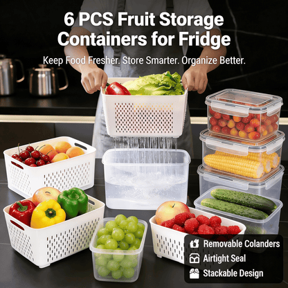 Food Storage Containers for Refrigerator Organization(3-6 PCS)