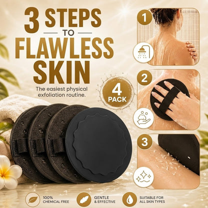 🧽 4-PackSoft🧽 Rubber Shower Scrubber for Gentle Exfoliation & Deep Cleansing