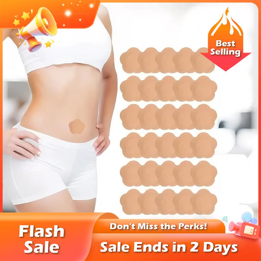 🏆Last Day 49% OFF⚡30pcs Castor Oil Pack Wrap for Belly Button, Self-Adhesive Castor Oil Patches Cover Patch Organic Disposable Spunlace Cloth Highly Absorbent Pad with Cotton, Oil Not Included (Skin Color)