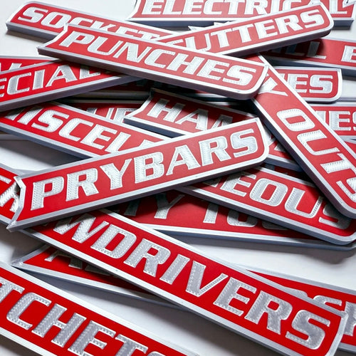 🌟12 Pack of  Magnetic Toolbox Labels🔩