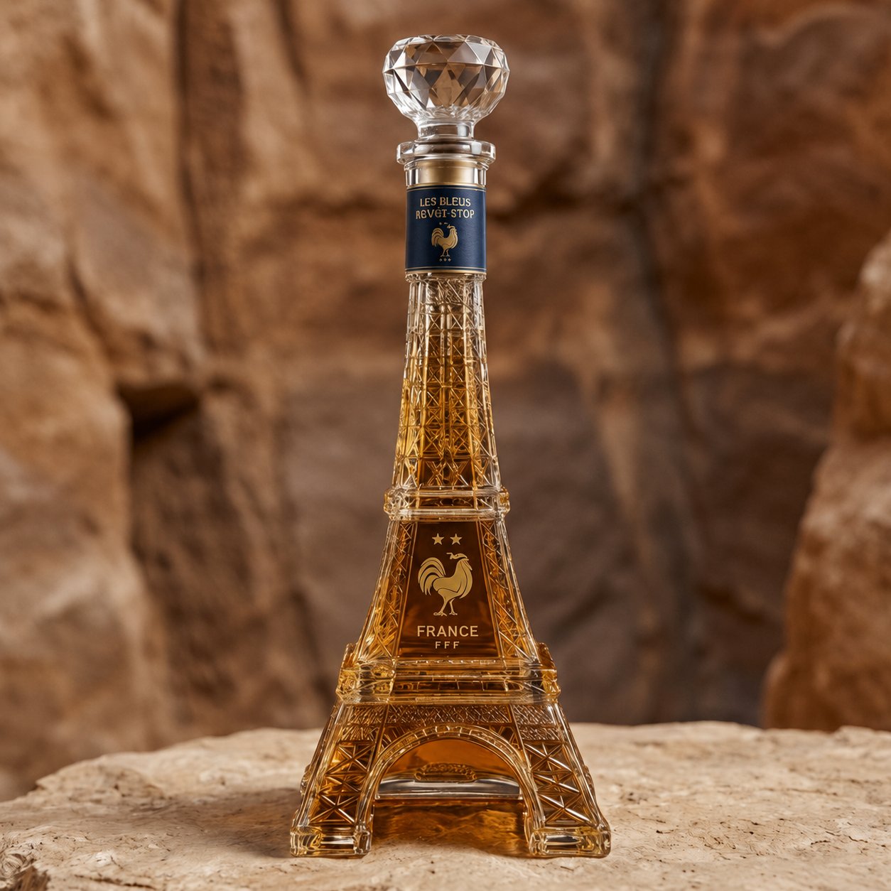 🗼France Football Eiffel Tower Whiskey Decanter | Sports‑Themed Bar Collectible
