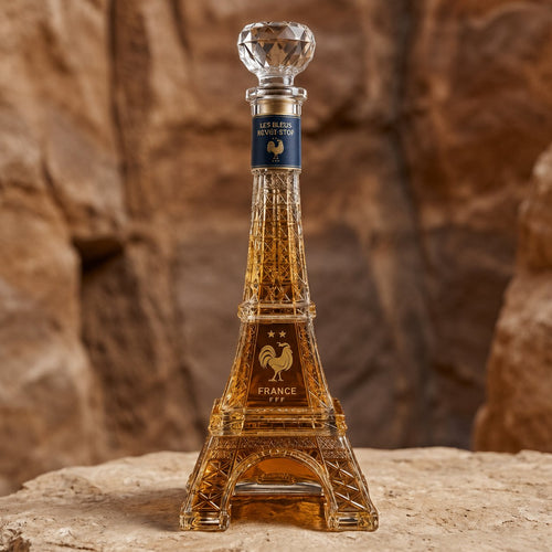 🗼France Football Eiffel Tower Whiskey Decanter | Sports‑Themed Bar Collectible