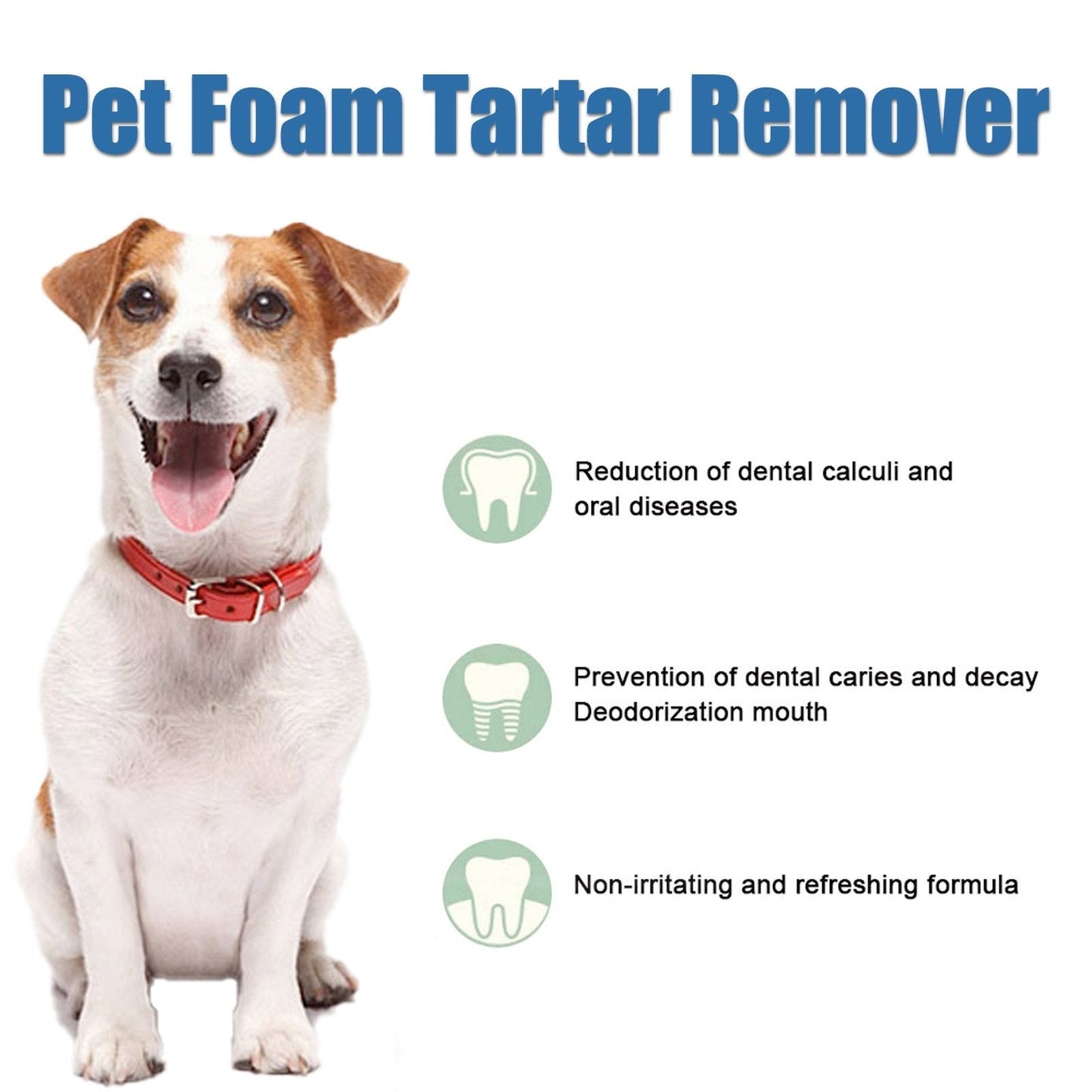 🐶Foam for removing tartar from pet teeth – Fresh breath & healthy teeth, no brushing required! 🦷