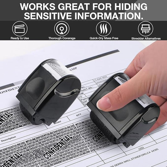 🔥🔥Privacy Protection Security Roller Stamp — Address & Billing Info Blocker, Home & Office Mailing Essentials 100m Long-Lasting Roll