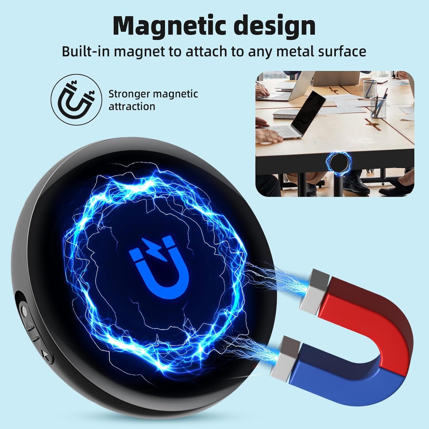 Ultra Magnetic Voice Recorder-One-Touch Recording,Record continuously for 96 hours,HD Noise Reduction,Long Battery,Large Storage,Include OTG adapter