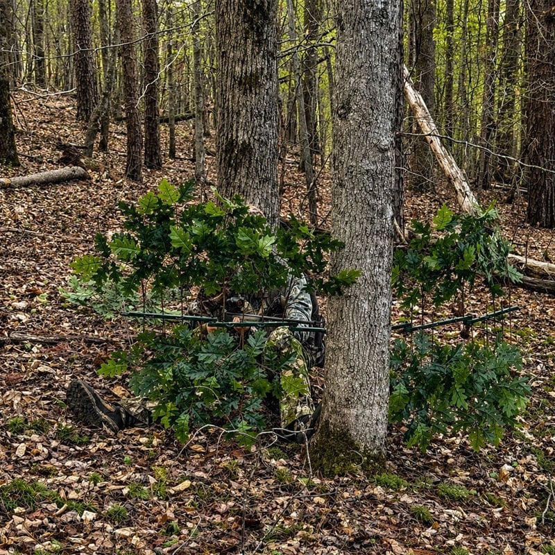 🌿Hunting Camouflage Branch Stand, Concealment Support Gear for Outdoor Hunting & Wildlife Shooting