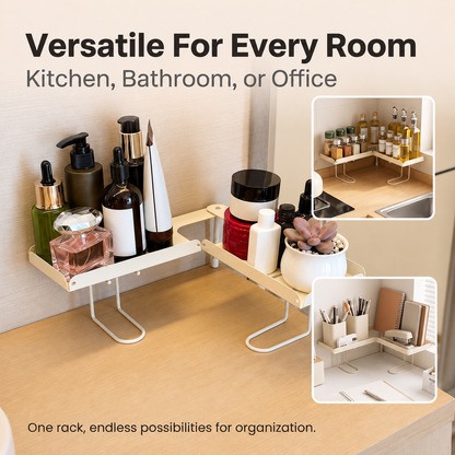 🔥Adjustable Foldable Over-Faucet Shelf Organizer
