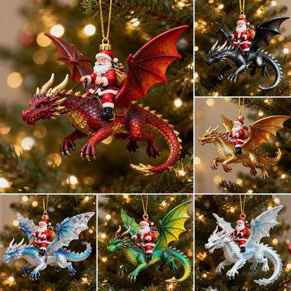 🎅🐉 Santa’s Dragon Riders Ornament Collection