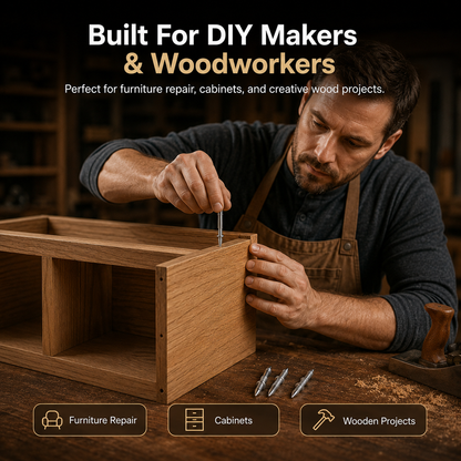🔨Invisible Double Head Wood Joint Nails | Hidden Connector Pins for DIY Furniture Repair & Woodworking