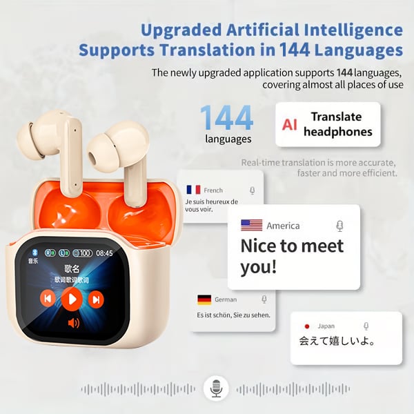 🎁🔥Bluetooth Wireless Translation Earbuds with LED Display for iOS & Android