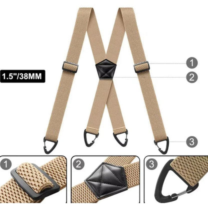 ⏰Men's X-Back Suspenders with Hook  Clips