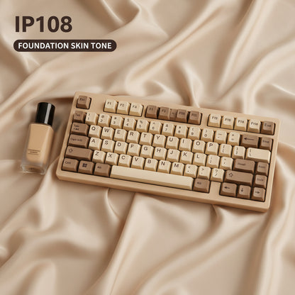 🔥50% OFF！💄 IP108 Lipstick Shape Wireless Mechanical Keyboard, Tri-Mode RGB Desk Keyboard✨