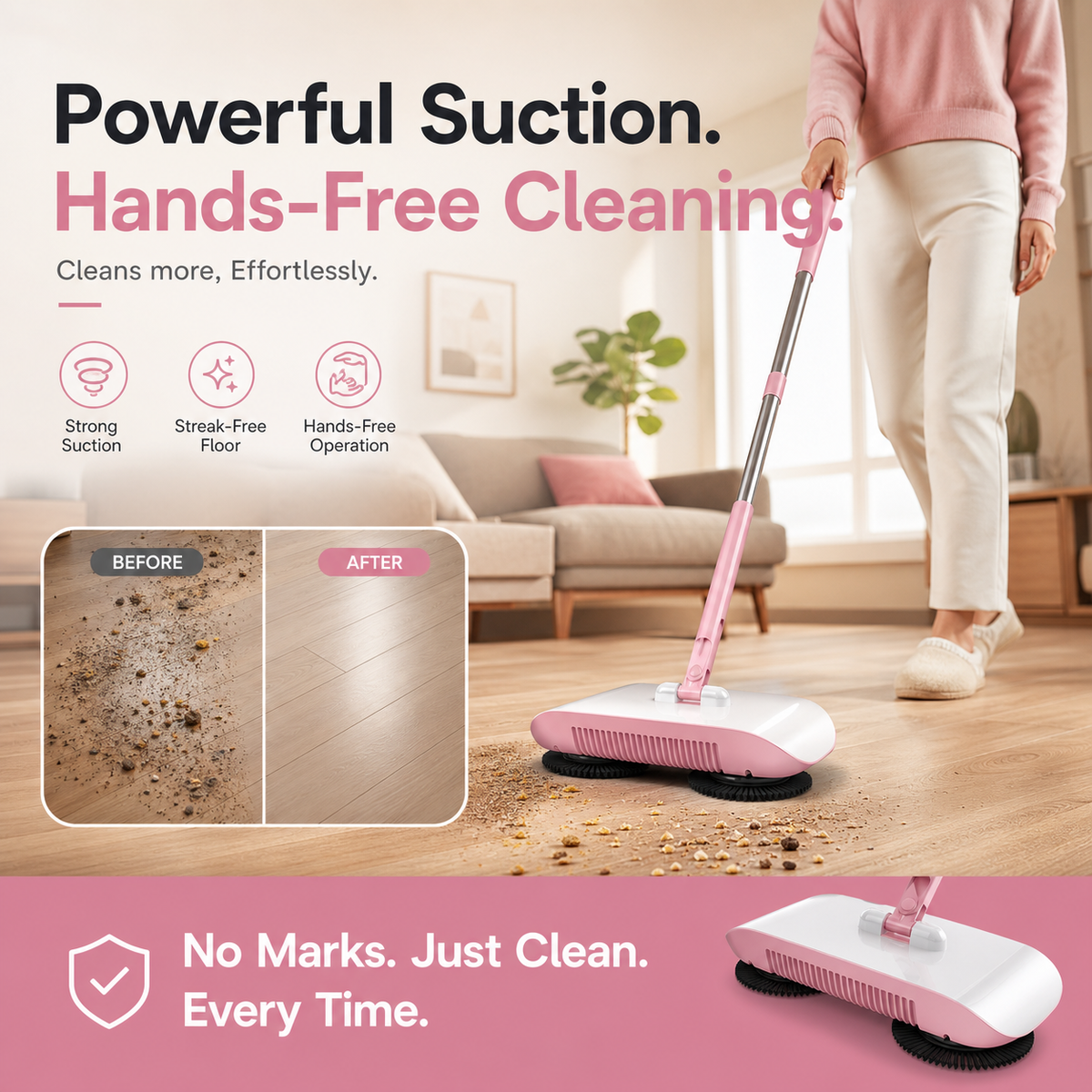 📢📢50% OFF !! ⏰Smart Robot Vacuum Cleaner with Mop & Broom