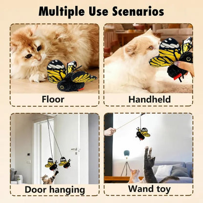 🦋 Fluttering Electric Butterfly Cat Toy | Interactive Moving Playmate for Indoor  Kitties