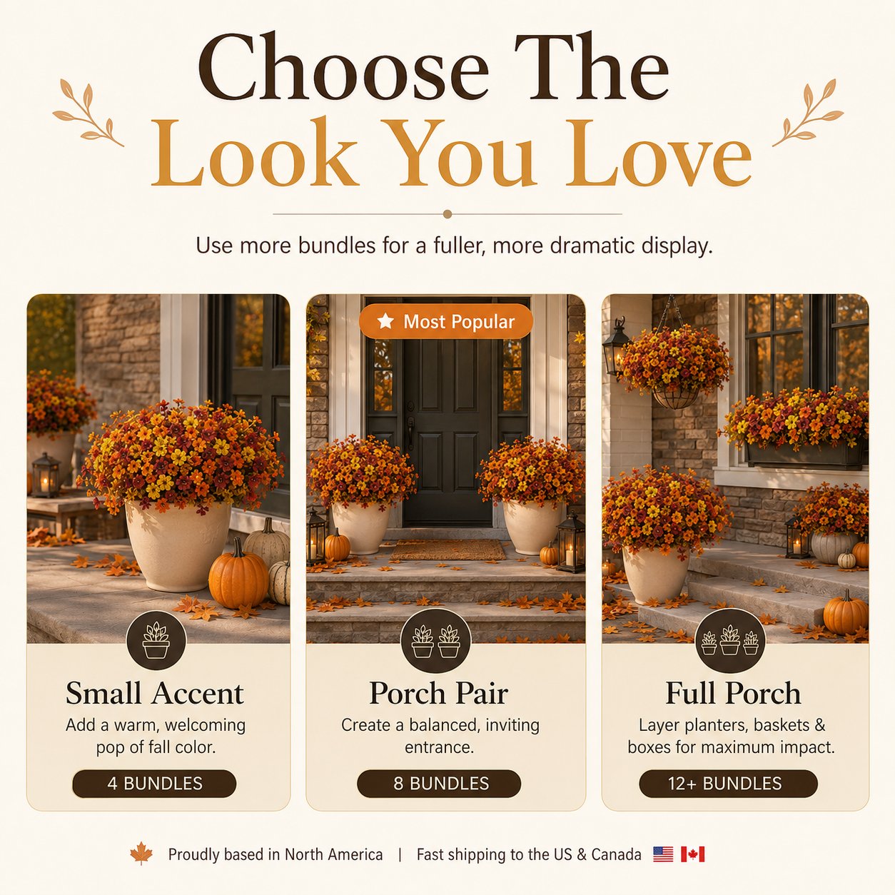 🔥Last Day 50% OFF｜🍂Fall Porch Faux Flower Bundles Autumn Home Decor