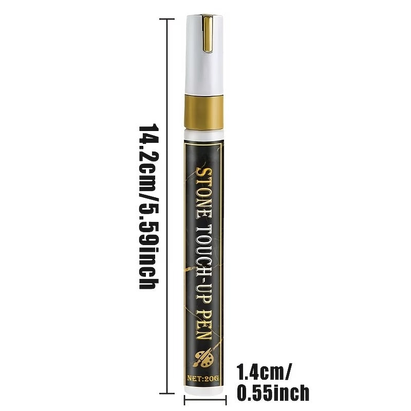 🔥HOT SALE🕊️Golden Tombstone Marker Pen, Waterproof Weather‑Resistant Pen for Restoring Faded Grave Inscriptions