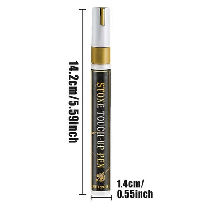 🔥HOT SALE🕊️Golden Tombstone Marker Pen, Waterproof Weather‑Resistant Pen for Restoring Faded Grave Inscriptions