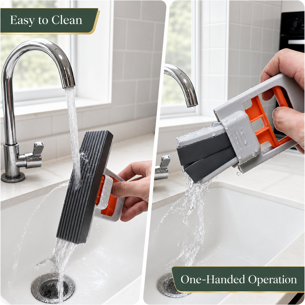 Handheld Mini Mop for Streak-Free Counters and Spotless Surfaces
