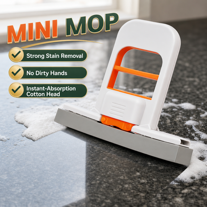 Handheld Mini Mop for Streak-Free Counters and Spotless Surfaces