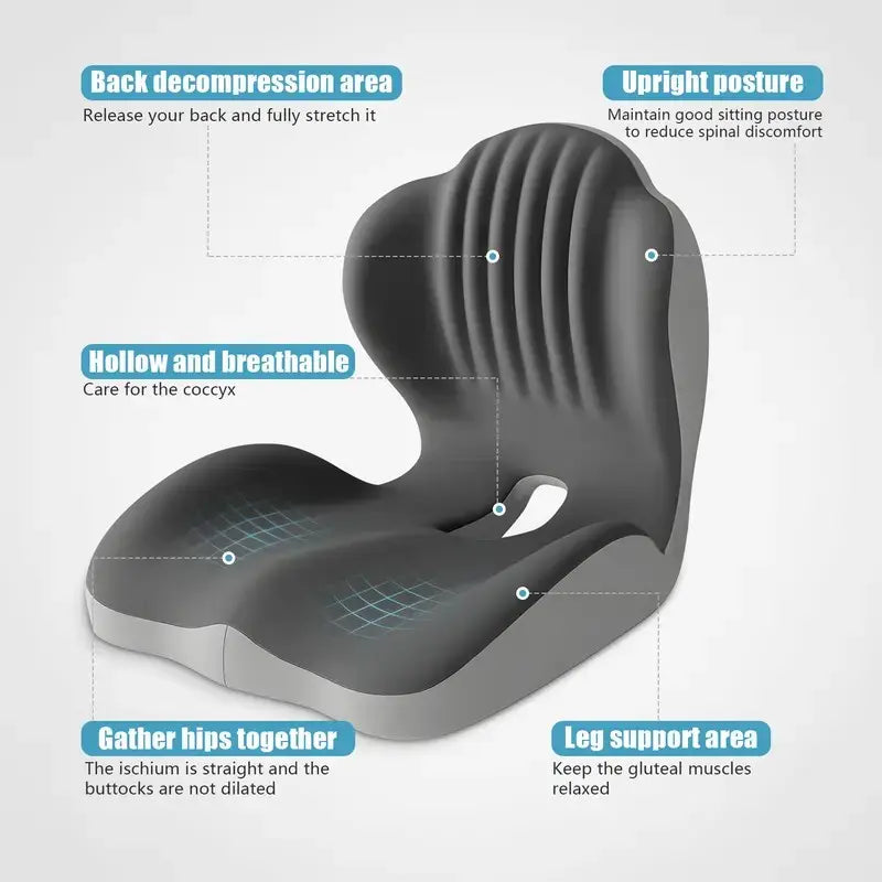 ❤️Sit Longer in Comfort with Ergonomic Memory Foam Back & Seat  Support