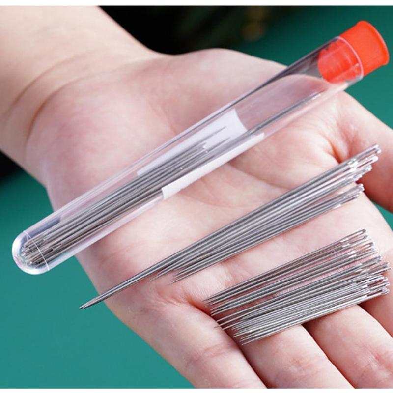 🔥LAST DAY SALE 49% OFF - 🧵34PCS Big Eye Steel Needles Set ✨Long & Thin Handmade Quilting & Sewing Needles Kit for DIY Sewing Projects