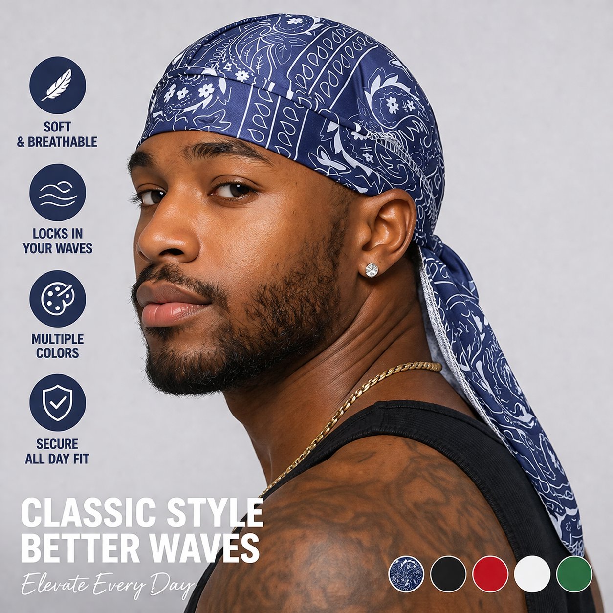 🌞Paisley Cooling Headscarf Cap, Breathable Sweat‑Wicking Sun Protection Head Wrap