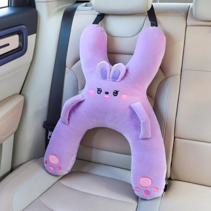 🐷Kids Car Neck Pillow - Soft Plush Pig Design, Car Seat  Attachment