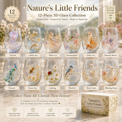 🔥 LAST DAY 49% OFF – ✨ 3D Animal Floral Glass Tumbler | For Prettier Sips, Sunlight-Catching Details, Nature Charm & Elegant Everyday Drink Vibes 🌸🐾