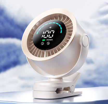 4000mAh Rechargeable Portable Clip on Fan-100-Speed Touch Control